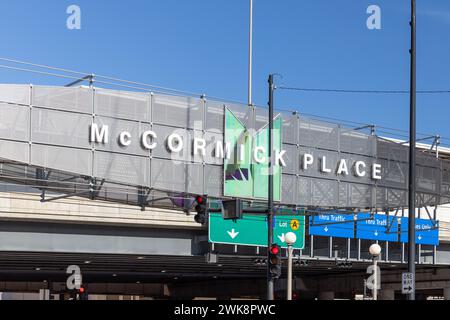 Il McCormick Place Convention Center è il più grande centro convegni del Nord America, con 2,6 milioni di metri quadrati di spazio espositivo. Foto Stock