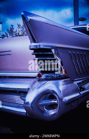 Pinna di coda per auto americane classiche Foto Stock