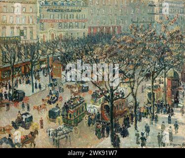 Boulevard des Italiens, mattina, luce del sole. Camille Pissarro. 1897. Foto Stock