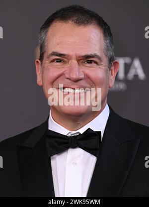 Londra, Regno Unito. 18 febbraio 2024. David Hemingson arriva agli EE BAFTA Film Awards 2024, Royal Festival Hall. Crediti: Doug Peters/EMPICS/Alamy Live Foto Stock