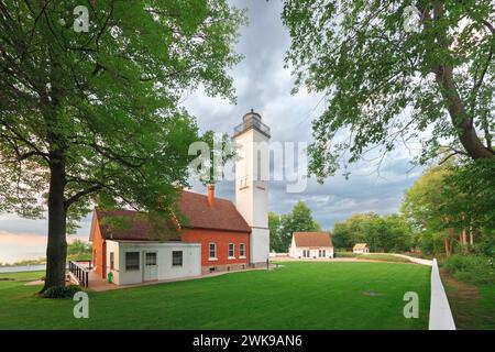 Faro di Presque Isle a Erie, Pennsylvania, Stati Uniti. Foto Stock