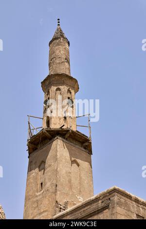 Mausoleo Khanqah del sultano Barsbay nella città dei morti, cimitero settentrionale, Cairo, Egitto Foto Stock