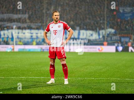 Bochum, Germania. 18 febbraio 2024. Harry Kane, FCB 9 Sad nella partita VFL BOCHUM - FC BAYERN MUENCHEN 3-2 il 18 febbraio 2024 a Bochum, Germania. Stagione 2023/2024, 1.Bundesliga, FCB, München, giorno 22, 22.Spieltag credito: Peter Schatz/Alamy Live News Foto Stock