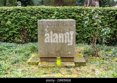 Loschwitzer Friedhof Der Loschwitzer Friedhof ist neben dem stillgelegten Kirchfriedhof der Loschwitzer Kirche die zweite, heute noch genutzte Begräbnisstätte des Dresdner Stadtteils Loschwitz. Um das Jahr 1800 eingeweiht steht er aufgrund zahlreicher wertvoller Künstlergräber seit 1985 unter Denkmalschutz. Werner Schmidt War ein deutscher Kunsthistoriker und Museumsleiter. Dresden Sachsen Deutschland *** cimitero di Loschwitz il cimitero di Loschwitz è il secondo luogo di sepoltura nel distretto di Dresda di Loschwitz che è ancora in uso oggi, accanto al cimitero della chiesa in disuso di Loschwitz c Foto Stock