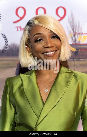 Beverly Hills, Stati Uniti. 18 febbraio 2024. L'attrice/comica Tiffany Haddish partecipa a Justice for Women Intl. Presenta la prima mondiale "999 The Forgotten Girls" al Saban Theatre, Los Angeles, CA, 18 febbraio 2024 Credit: Eugene Powers/Alamy Live News Foto Stock