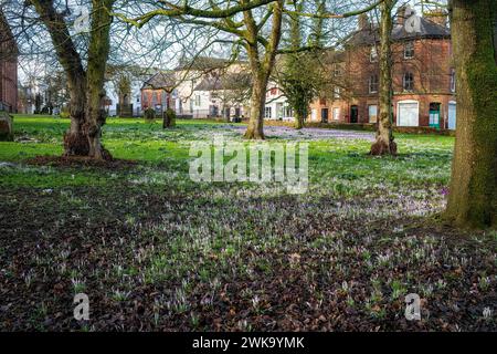 Primavera nel centro di Penrith, Cumbria, Regno Unito Foto Stock