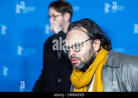 Berlino, Germania. 19 febbraio 2024. Nathan Silver, regista, partecipa alla prima del suo film "tra i templi". Il 74° Festival internazionale del cinema di Berlino si svolgerà dal 15 al 25 febbraio 2024. Crediti: Hannes P. Albert/dpa/Alamy Live News Foto Stock