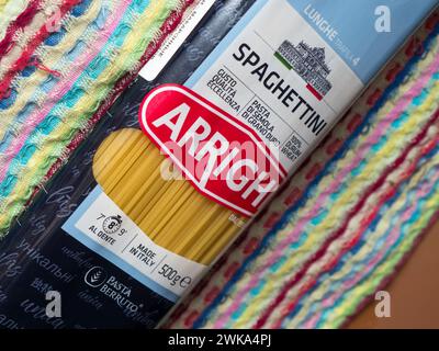 Spaghetti DI pasta ARRIGHI. Foto Stock