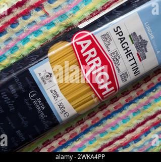 Spaghetti DI pasta ARRIGHI. Foto Stock