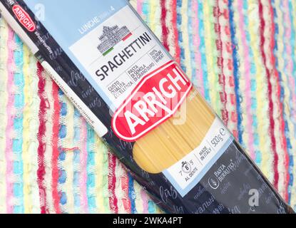 Spaghetti DI pasta ARRIGHI. Foto Stock