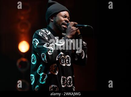 Skunkadelic si esibisce al Transform 2024 all'Aberystwyth Arts Centre il 3 febbraio 2024. Foto Stock