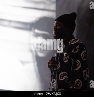 Skunkadelic si esibisce al Transform 2024 all'Aberystwyth Arts Centre il 3 febbraio 2024. Foto Stock