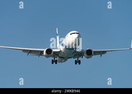 Larnaca, Cipro - 17 luglio 2022: Boeing 737 di EL AL Airlines Foto Stock