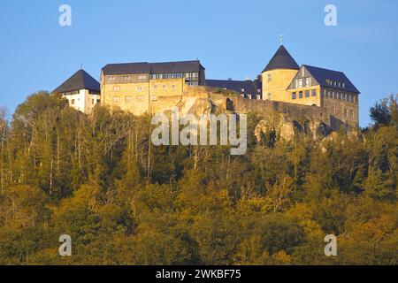 Castello di Waldeck, Germania, Assia, Parco Nazionale di Kellerwald Foto Stock