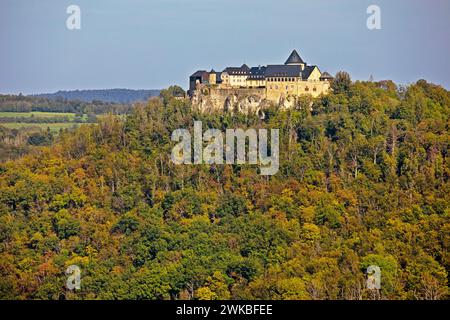 Castello di Waldeck, Germania, Assia, Parco Nazionale di Kellerwald Foto Stock