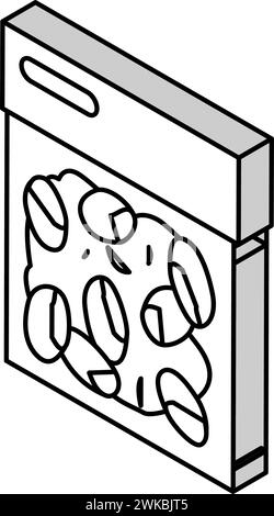 illustrazione vettoriale dell'icona isometrica oyster congelata Illustrazione Vettoriale