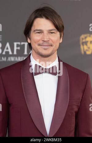 London, UK. February 18th, 2024.  Josh Hartnett attends the 77th, EE BAFTA Film Awards, Arrivals, 2024 at the Royal Festival Hall in London, UK. Credit: S.A.M./Alamy Live News Foto Stock