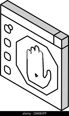 illustrazione vettoriale dell'icona isometrica del sistema di deformazione Illustrazione Vettoriale