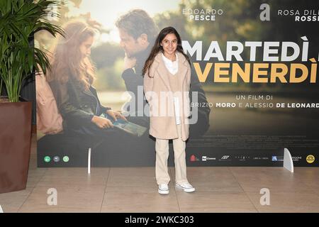 Roma, Italia. 19 febbraio 2024. Roma, Cinema Barberini prima del film "martedì e venerdì", nella foto: Aurora Menenti credito: Agenzia fotografica indipendente/Alamy Live News Foto Stock