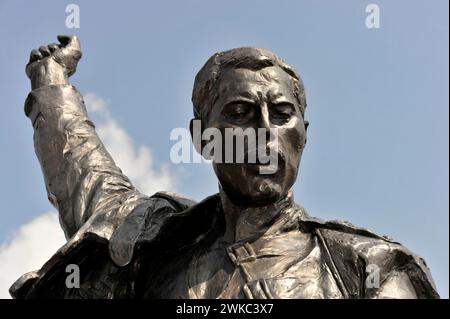 Memoriale a Freddie Mercury, 1946, 1991, sul Quai de la Rouvenaz, Montreux, Canton Vaud, Svizzera Foto Stock