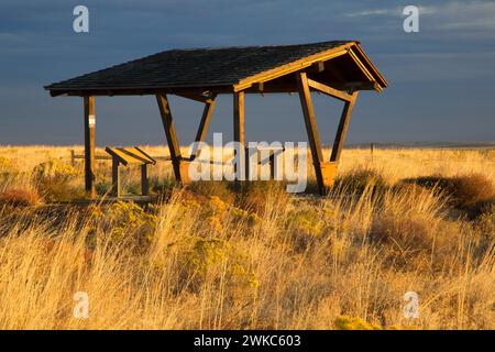 Chiosco a Echo Meadows, Oregon Trail National Historic Trail, Oregon Foto Stock