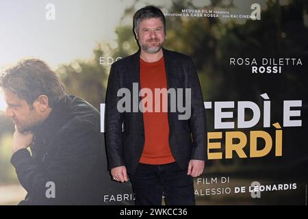 Roma, Italia. 19 febbraio 2024. Edoardo pesce partecipa alla prima del film "Martedì e Venerdi" al cinema Barberini. (Foto di Mario Cartelli/SOPA Images/Sipa USA) credito: SIPA USA/Alamy Live News Foto Stock