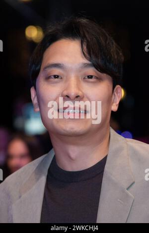Berlino, Germania. 19 febbraio 2024. Ha Seongguk partecipa alla premiere Yeohaengjaui pilyo (A Traveler's Need) durante il 74° Berlinale International Film Festival di Berlino al Grand Hyatt Hotel di Berlino, in Germania, il 19 febbraio 2024. Foto di Aurore Marechal/ABACAPRESS.COM credito: Abaca Press/Alamy Live News Foto Stock
