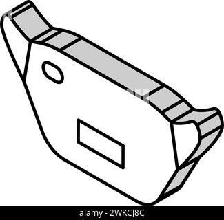 illustrazione vettoriale dell'icona isometrica del sacchetto Illustrazione Vettoriale