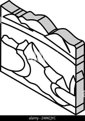 illustrazione vettoriale dell'icona isometrica delle isole galapagos Illustrazione Vettoriale