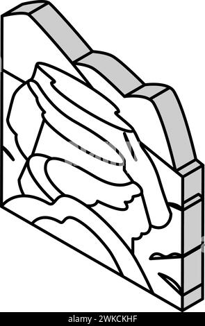 illustrazione vettoriale dell'icona isometrica di ciudad perdida Illustrazione Vettoriale