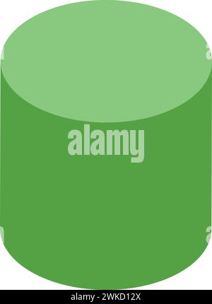 Icona del giocattolo del blocco cilindri vettore isometrico. Costruzione di bambini. Giocattolo di legno Illustrazione Vettoriale