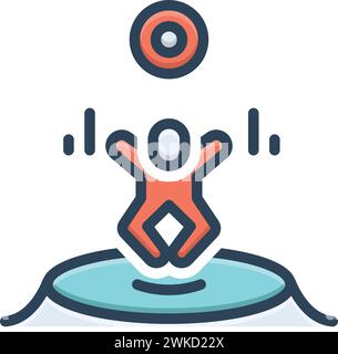 Icona per perseguire, obiettivo Illustrazione Vettoriale