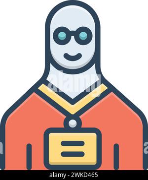 Icona per nickname, utente Illustrazione Vettoriale