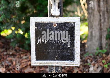 Vienna, Austria. Il Cimitero dei senza nome è un cimitero per i senzatetto nell'undicesimo distretto di Vienna, Simmering Foto Stock