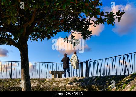 Castillo de o Castro, Parque Monte do Castro, Vigo, Pontevedra, Galizia, Spagna. Foto Stock