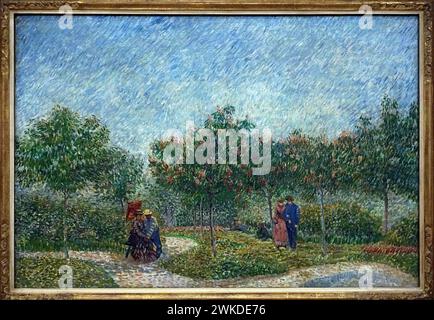 Giardino con coppie corteggianti / Piazza Saint-Pierre (1887) di Vincent van Gogh (1853-1890) Foto Stock