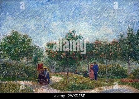 Giardino con coppie corteggianti / Piazza Saint-Pierre (1887) di Vincent van Gogh (1853-1890) Foto Stock