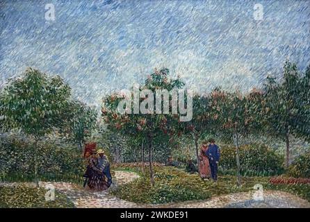 Giardino con coppie corteggianti / Piazza Saint-Pierre (1887) di Vincent van Gogh (1853-1890) Foto Stock