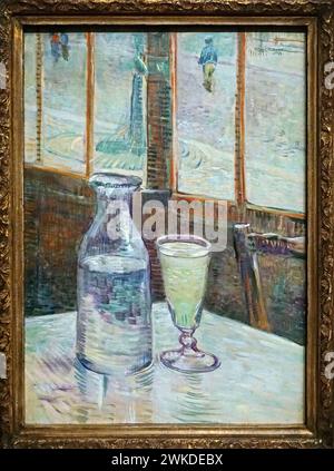 Café Table with Absinthe (1887) di Vincent van Gogh (1853-1890) Foto Stock