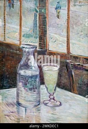 Café Table with Absinthe (1887) di Vincent van Gogh (1853-1890) Foto Stock