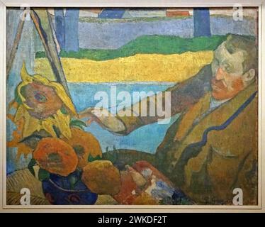 Vincent van Gogh dipinto Girasoli (1888) di Paul Gauguin (1848-1903) Foto Stock