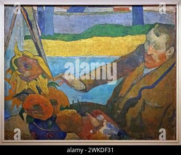 Vincent van Gogh dipinto Girasoli (1888) di Paul Gauguin (1848-1903) Foto Stock
