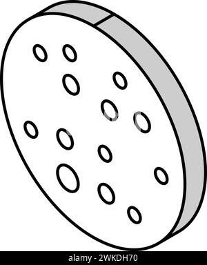 illustrazione vettoriale icona isometrica della malattia cutanea vescicale cronica Illustrazione Vettoriale