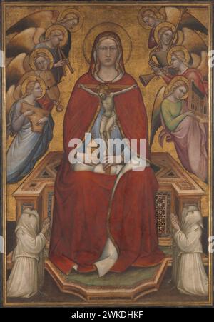 Santa Maria Maddalena in possesso di un Crocifisso; (al contrario) la Flagellazione spinolo Aretino (spinllo di Luca Spinelli) ca. 1395-1400 Foto Stock