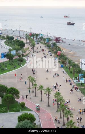 7 agosto 2022. Georgia, Batumi. Imbarco Batumi dall'alto. Foto Stock