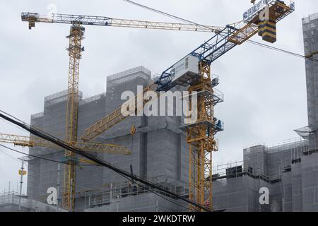 Shanghai, Cina - 31 agosto 2023: Un cantiere per una comunità commerciale e residenziale a Shanghai è in costruzione Foto Stock