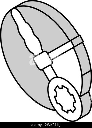 immagine vettoriale dell'icona isometrica del trattamento cicatrice di dermabrasione Illustrazione Vettoriale