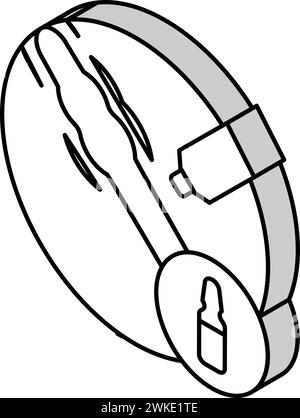 illustrazione vettoriale dell'icona isometrica del trattamento cicatrice per iniezione Illustrazione Vettoriale