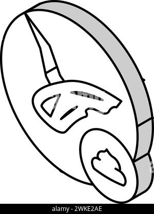 illustrazione vettoriale icona isometrica trattamento cicatrice unguento Illustrazione Vettoriale