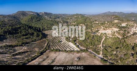 Sa mola Road e Manacor capolinea regionale, Maiorca, Isole Baleari, Spagna. Foto Stock